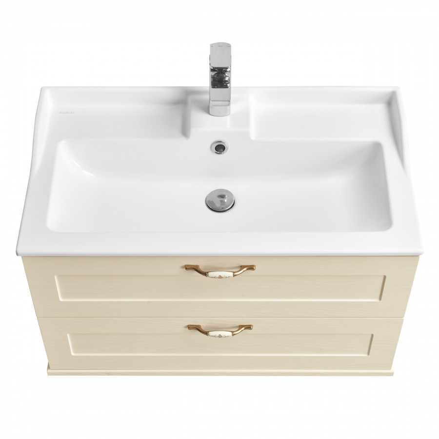 Тумба ЛЕОН 80, дуб беж. (под раковину ФАБИА 80, ПРЕМЬЕР М 80)