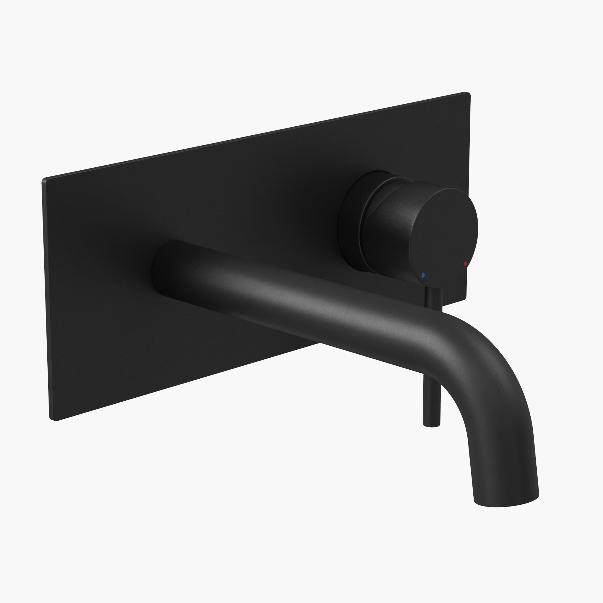 Смеситель для раковины VENTAS R скрытого монтажа, совместный, черный матовый, BERGES