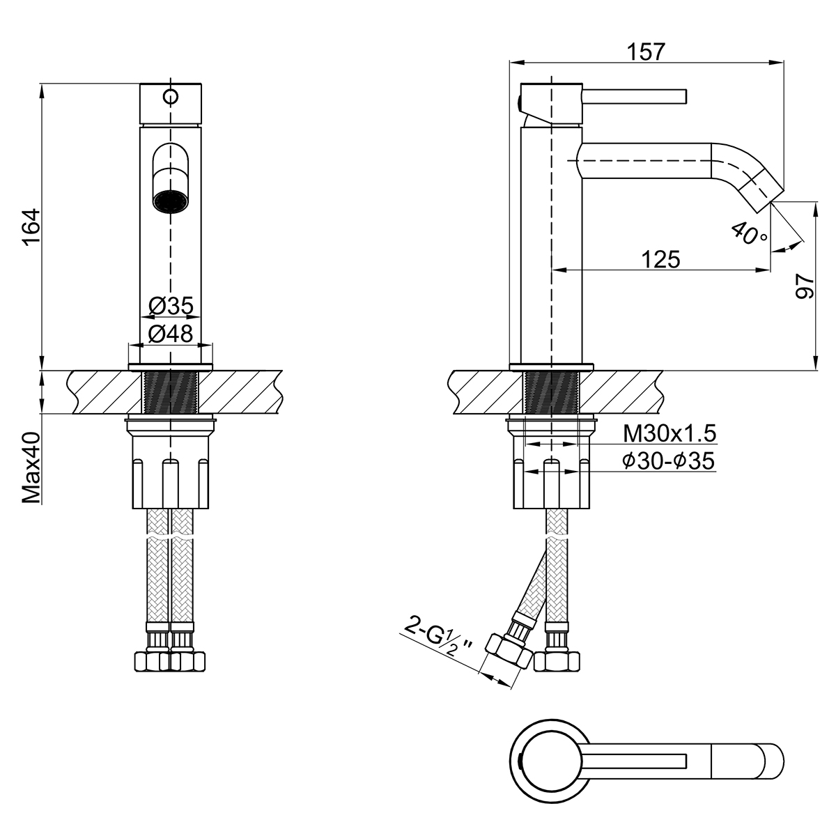 Смеситель Kalina LMF-2112S-SS для раковины