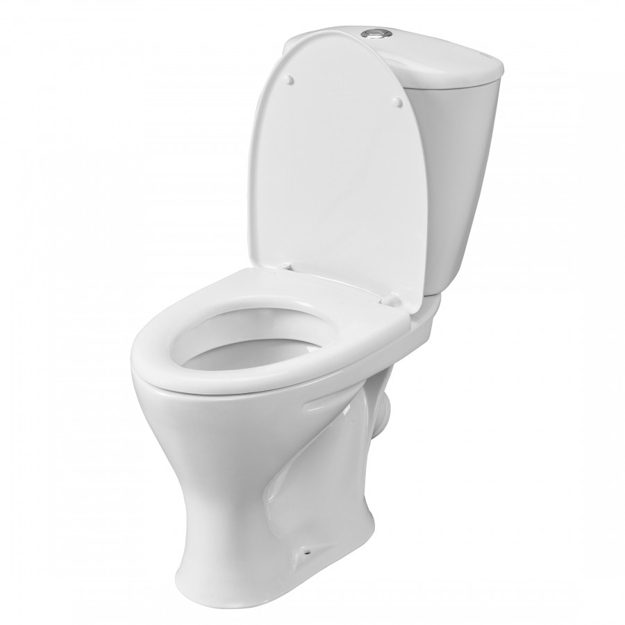Унитаз-компакт "Версия" косой выпуск, с кнопочной арматурой и сиденьем  SANTERI