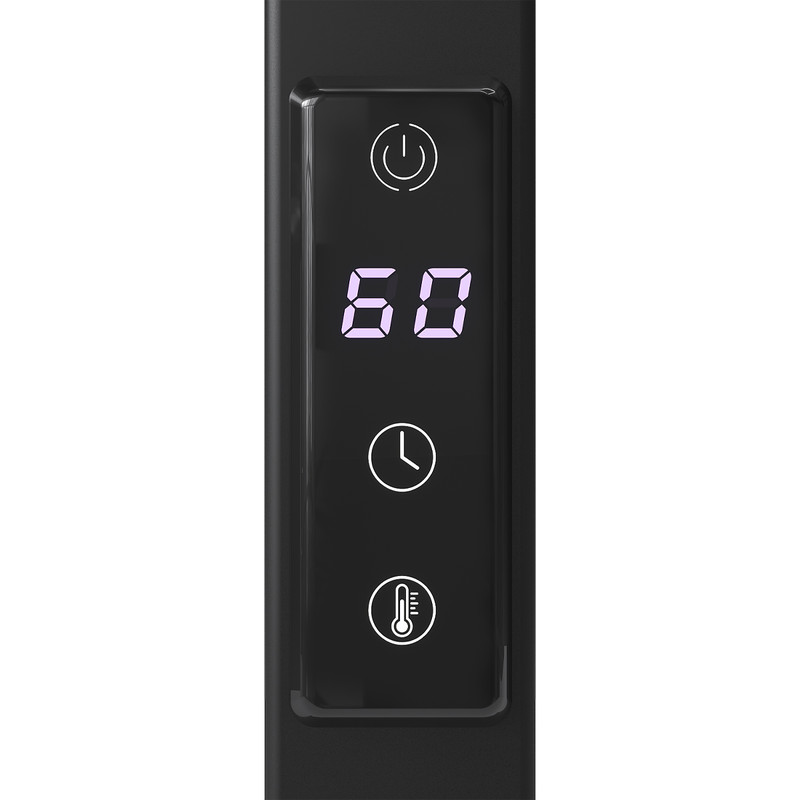 Полотенцесушитель электрический VOLNA СМАРТВОРМ 430х680 черный, сенсорный терморегулятор, 6 перекладин (psSW.06-15)
