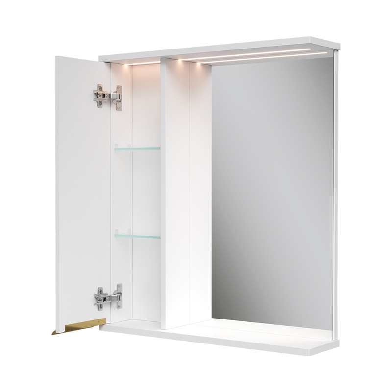 Зеркало-шкаф  LottyGold 60, подвесной, левый, белый, VOLNA