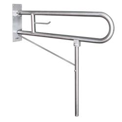 Полукруглый поручень для людей с ограниченными возможностями  с дополнительным опорой, глянцевый.