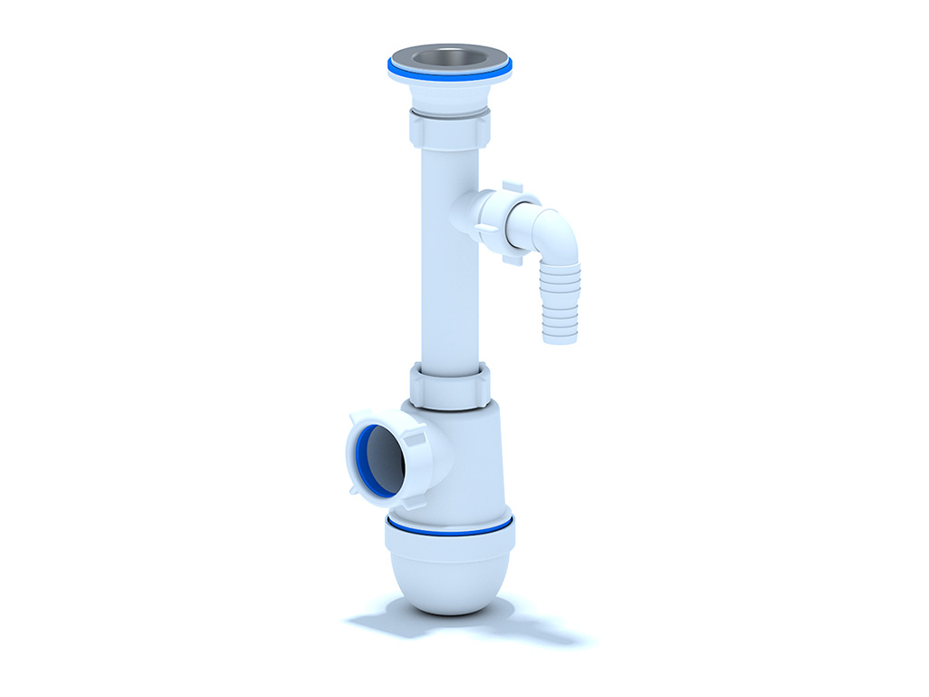 Сифон для раковины АНИ Пласт C1300 1 1/4 дюйма 40 с отводом для стиральной машины