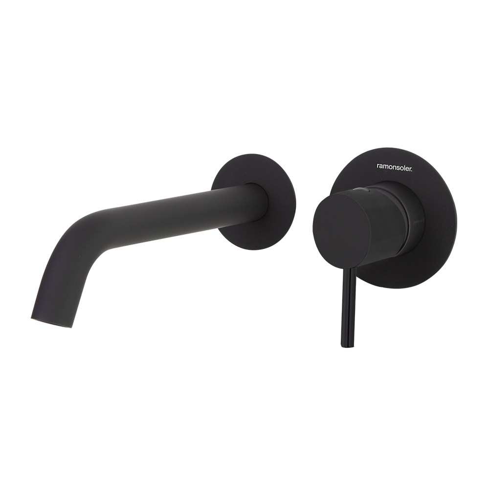 Встраиваемый однорычажный смеситель для раковины на раздельных пластинах 190 мм ODISEA 392101NM мато