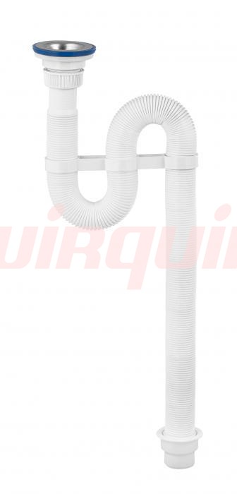 Сифон гофрированный VIR с неражавеющей чашкой D70 мм. (1 1/4 - D40/50), VIRPLAST