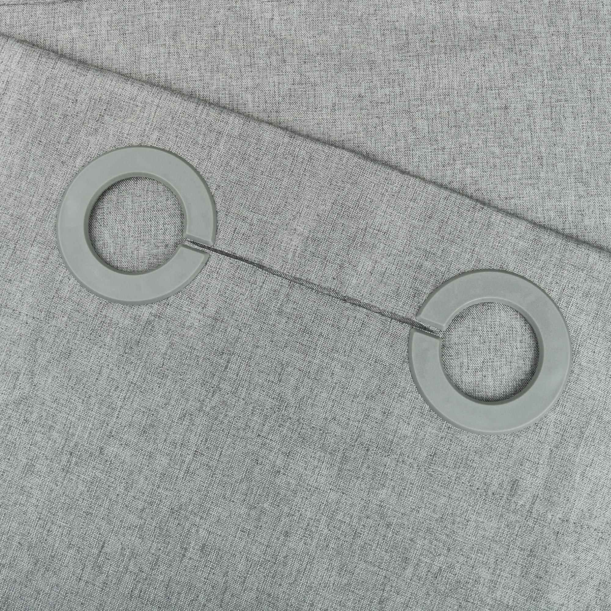 Шторка для ванной серая Fixsen Linum FX-1535K