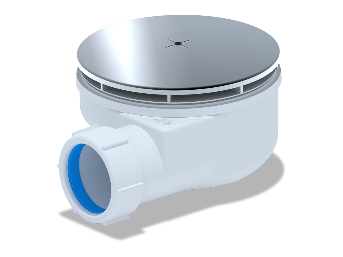 Сифон для душевого поддона  1 1/2**90, h 55 хром, ANI PLAST