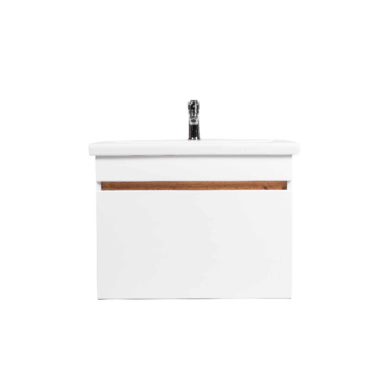 Тумба под раковину VIANT МАЛЬТА 60 подвесная белый/дуб вотан (VMAL60CO-T1YP)