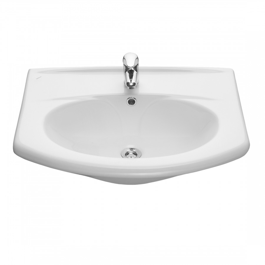 Умывальник мебельный "Новая грань" 62 см.  с отв., с переливом (хром. кольцо) 1 сорт SANTERI