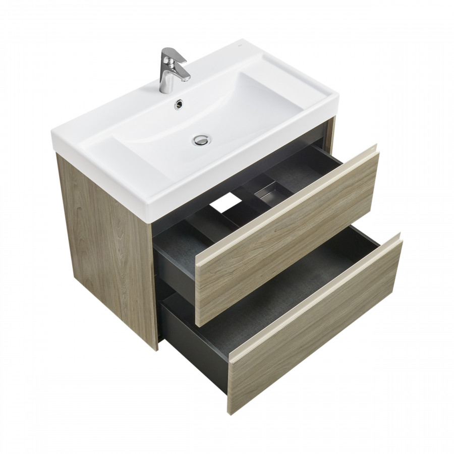 ONA Модуль для раковины 800 мм, 785x450x565 мм, с 2 ящиками, темный вяз, ROCA
