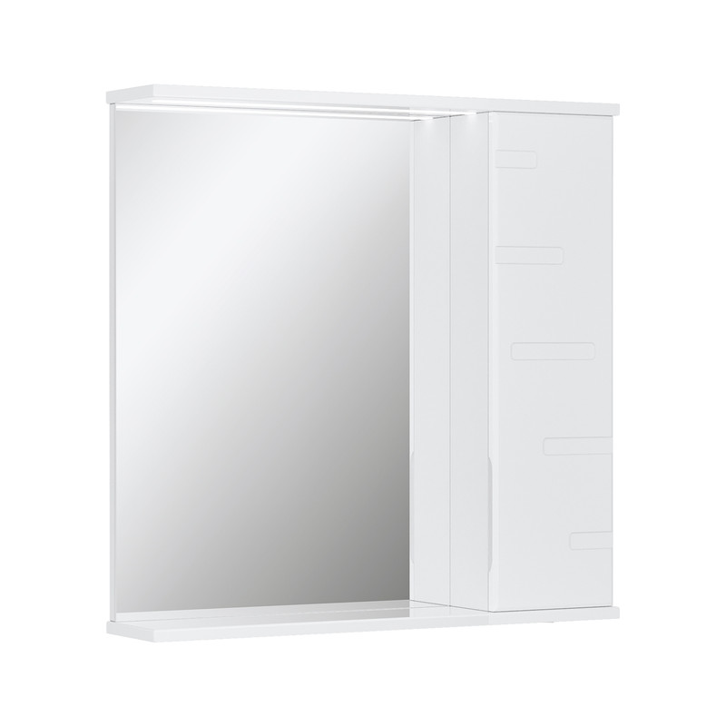 Зеркало-шкаф Joli 70, с LED подсветкой, правый, белый, VOLNA