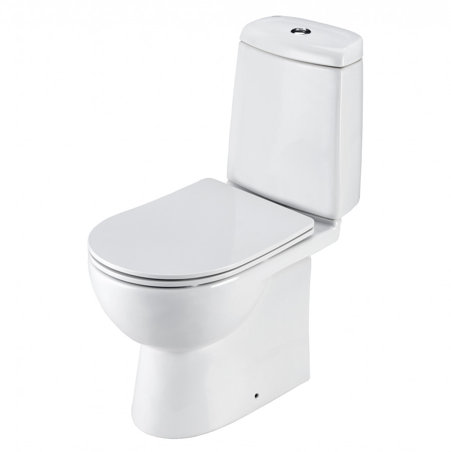 ОСТИН Унитаз-компакт, универс. вып., 2-х р. арм. Oli, сид. дюр. Soft-close, Clip up (тонкое), САНТЕК