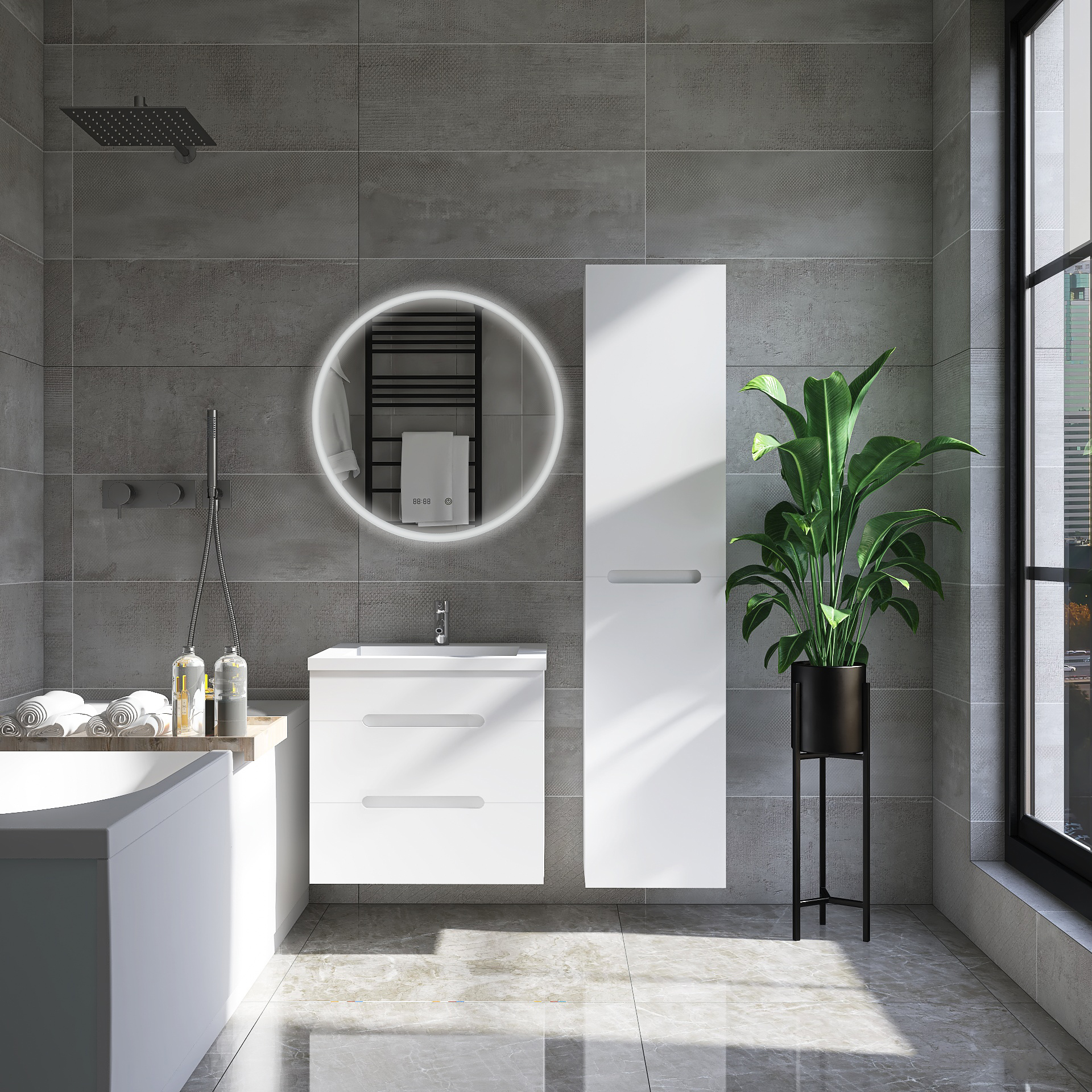 Шкаф-пенал VIANT МАРСЕЛЬ 30 подвесной белый (VMAR300-PEN)