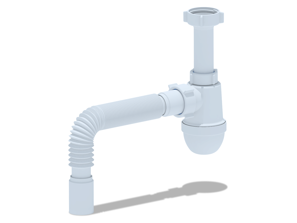 Сифон Ани 1 1/2"* 40без выпуска  с г/тр.40х40, ANI PLAST