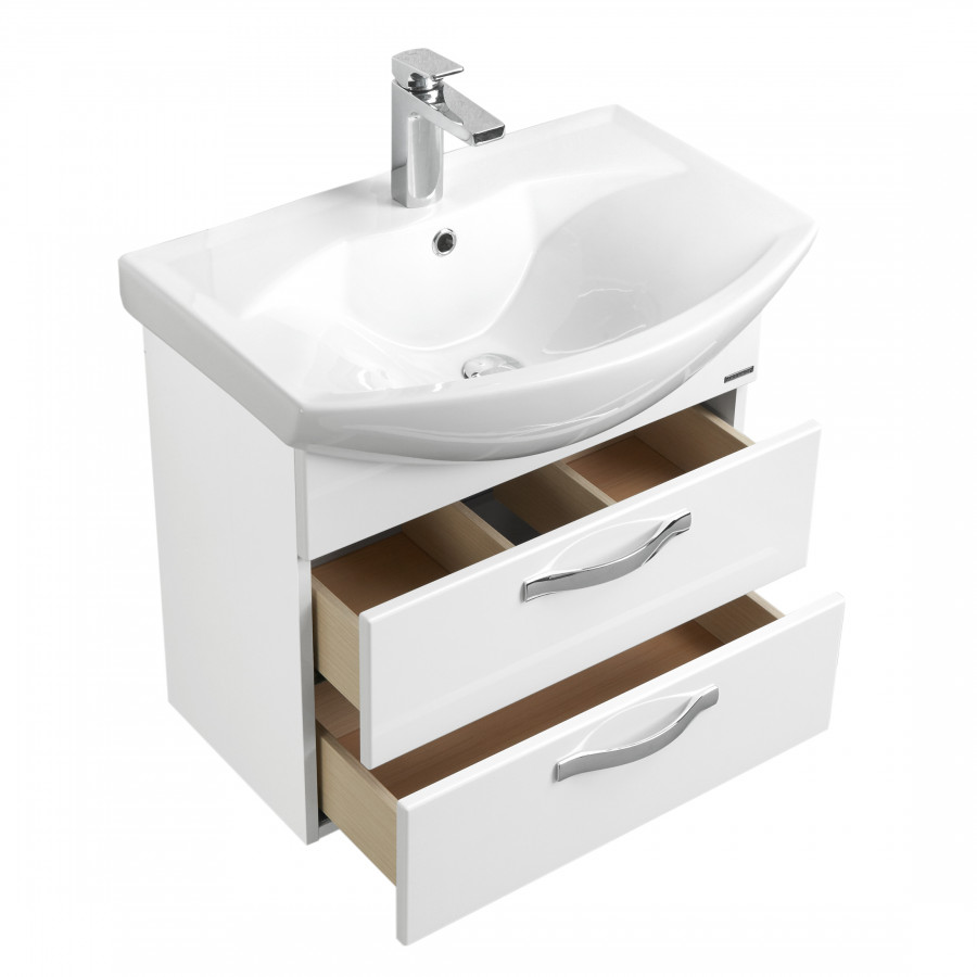 Тумба АРИЯ 50 М, подвесная, белая (под раковину СМАЙЛ 50)