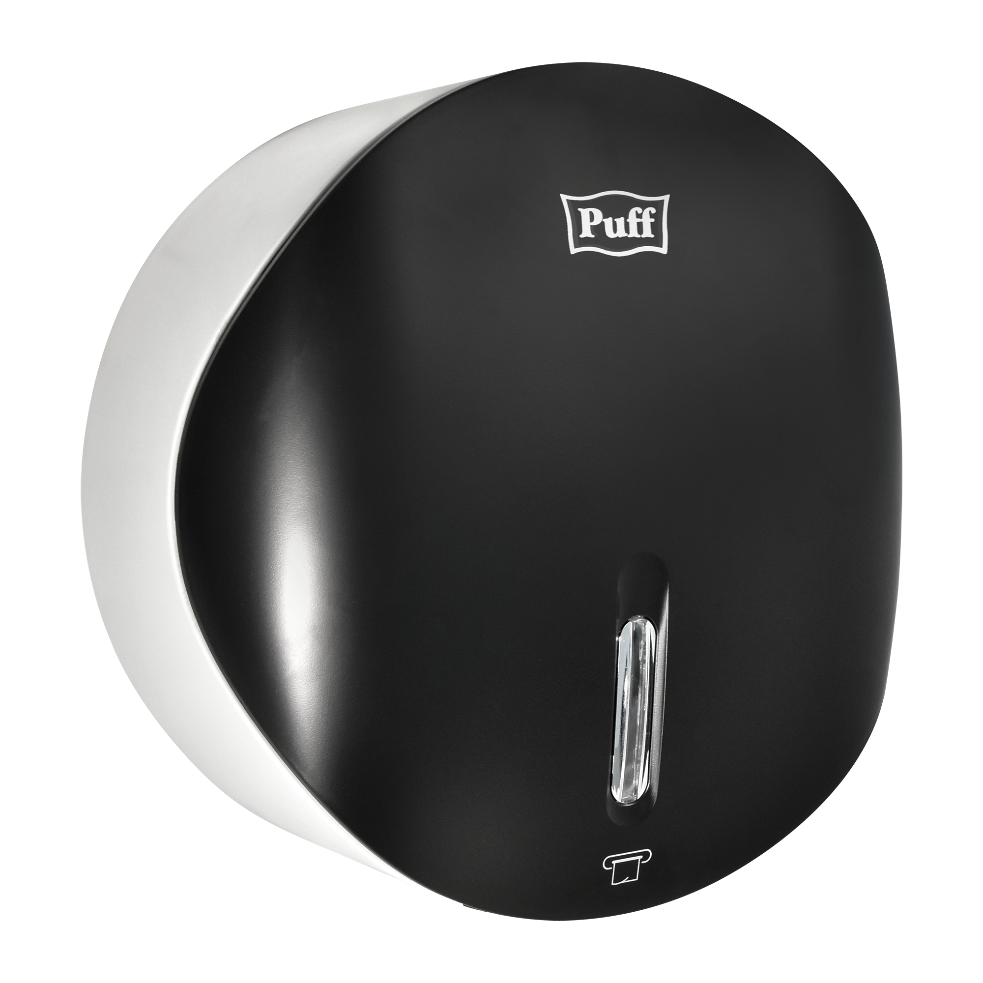 Диспенсер туалетной бумаги Рuff-7145Bl, черный, с замком, ABS-пластик