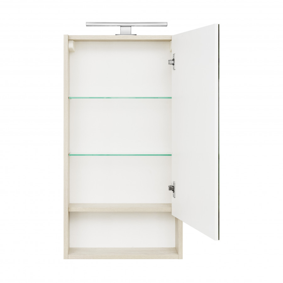 Зеркальный шкаф СКАНДИ 45, белый, дуб верона