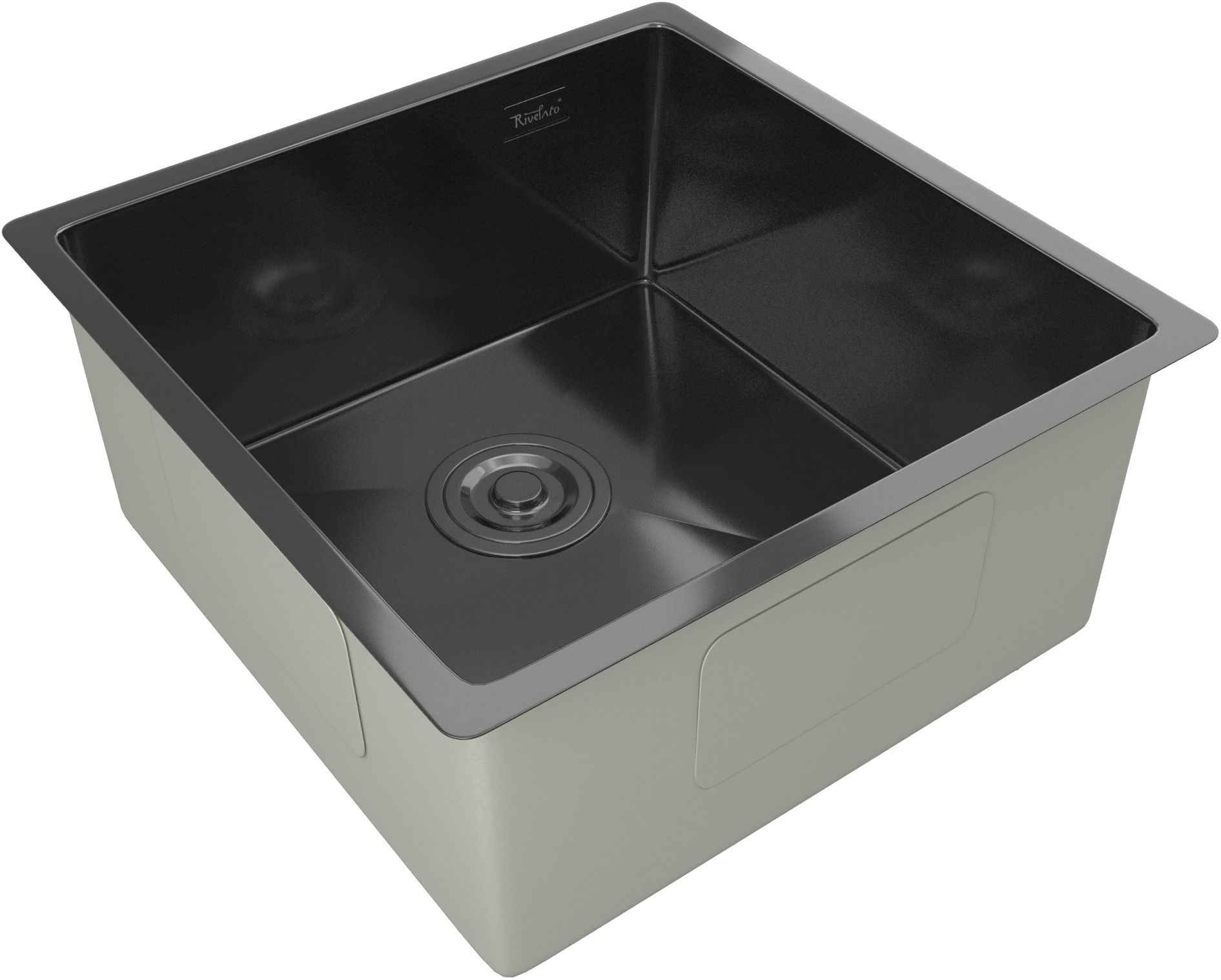Rivelato Rinox 4444 UN PVD black Мойка нерж.стал 1 чаша 440*440*200 мм арт.4444 UN PVD black