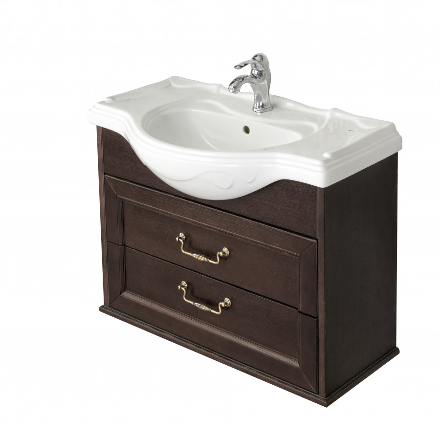 AMERICA EVOLUTION W Тумба под раковину AMERICA 85, дуб темный, ROCA