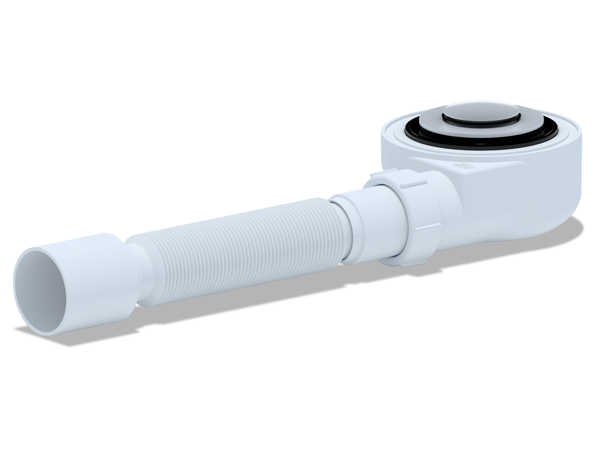 Сиф. для душ. под.1 1/2**50 h=55mm с г/т 375 хром, клик-клак (сетка), ANI PLAST