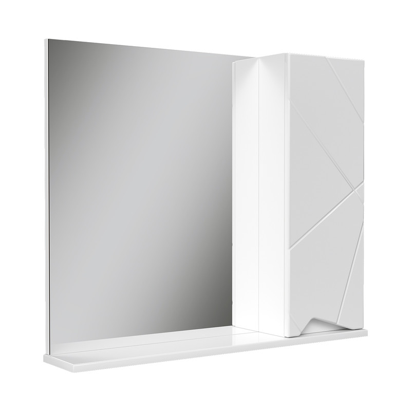 Зеркало-шкаф Pronto 80 правый, белый, VOLNA