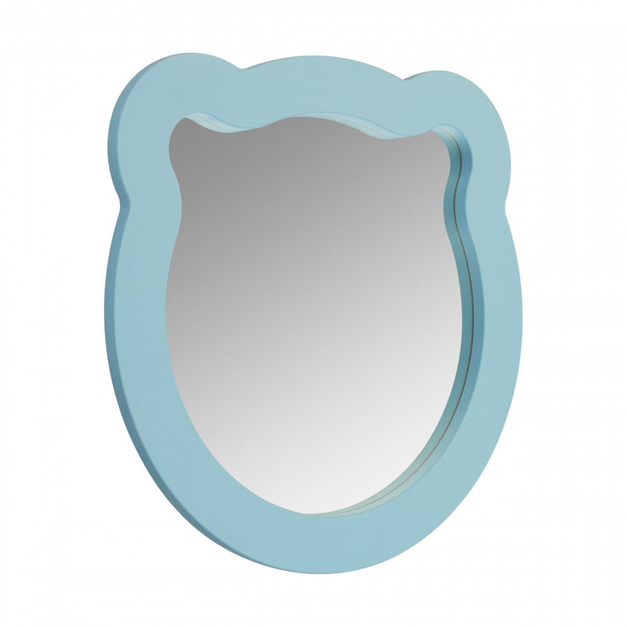 Зеркало КАСПЕР МИШКА, фигурное, голубой матовый
