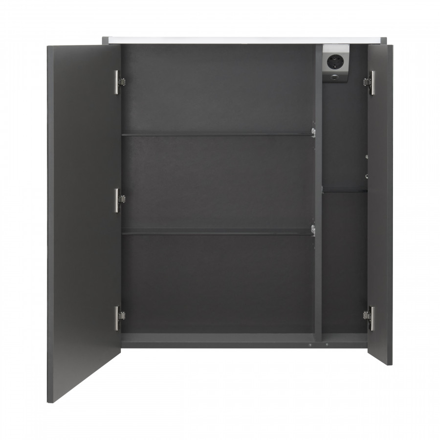 RONDA Зеркальный шкаф 70, белый глянец/серый матовый, ROCA