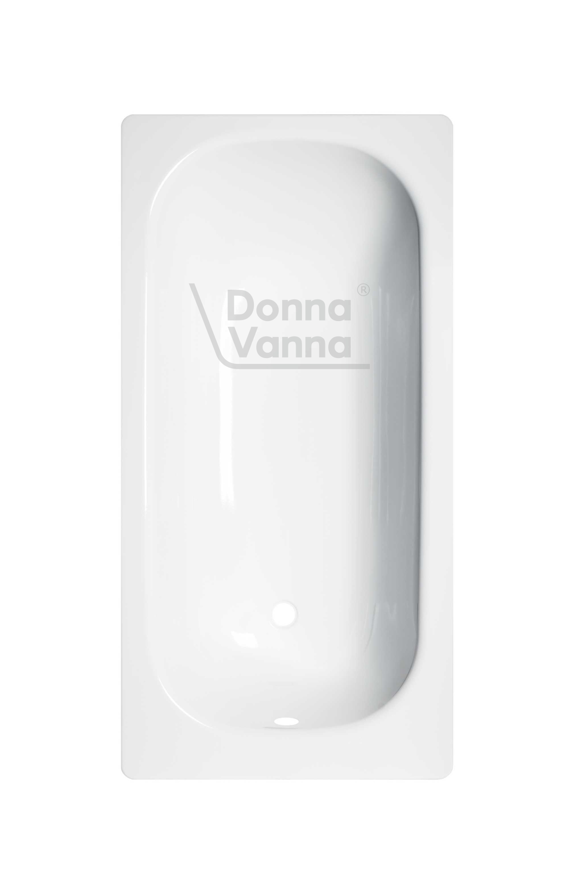 DONNA VANNA Ванна стальная 140x70x40 cм. с опорной подставкой, без ранта, белая орхидея, ВИЗ