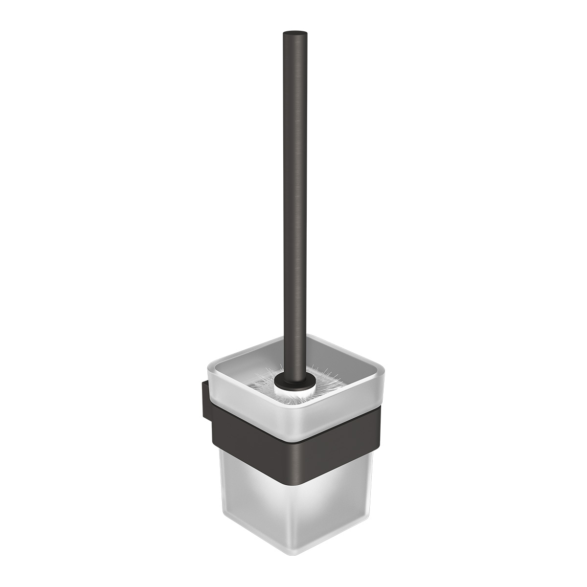 Ершик для унитаза SMOOTH LINE с держателем, графит