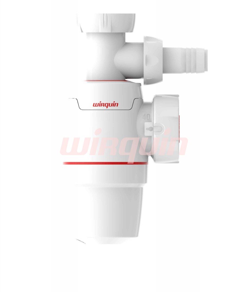 Сифон, WIRQUIN NEO 1 ¼ х 40 мм  без выпуска с отводом под ст.маш., WIRQUIN