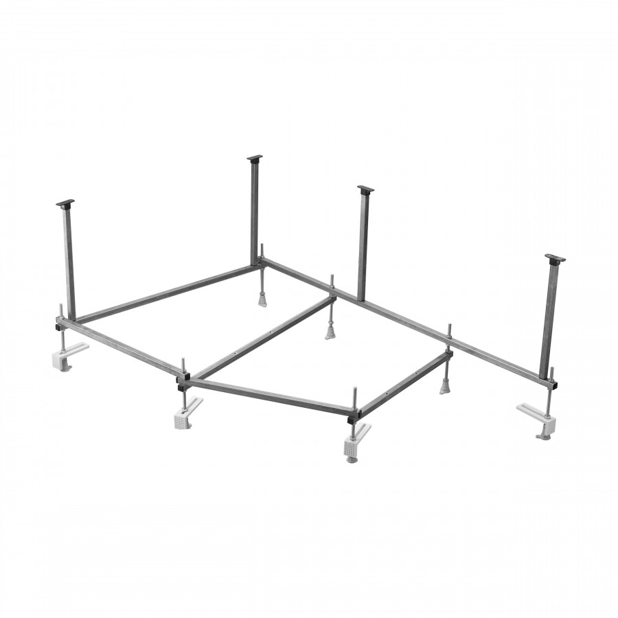 Монтажный комплект для ванны ИБИЦА 150х100 см. (рама, слив-перелив с сифоном, крепеж к стене, крепеж