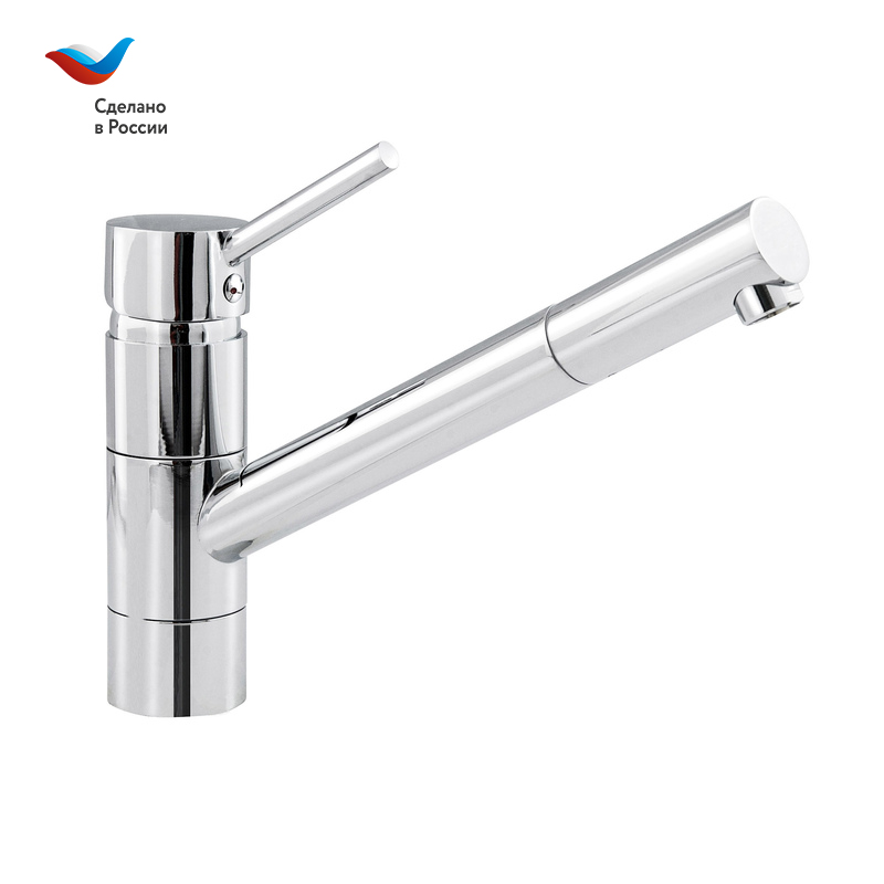 Смеситель для кухни СЛАВЕН Город СЛ-ОД-Д23 с вытяжным изливом хром