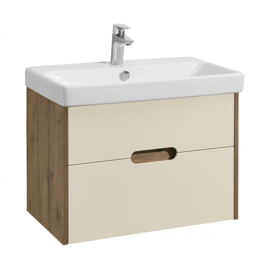 Тумба ОЛИВИЯ 70, бежевый, дуб велл (под раковину АДРИАНА 70)