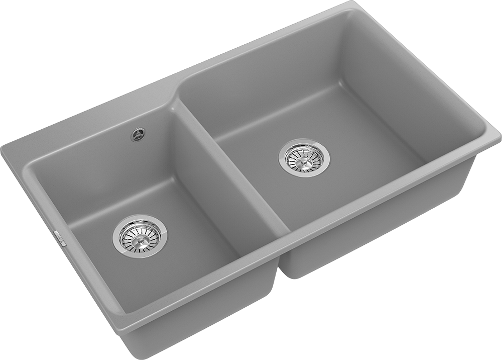 RIVELATO Мойка AXEL 90D  2-чаши 870*520мм grigio metallizzato арт.
