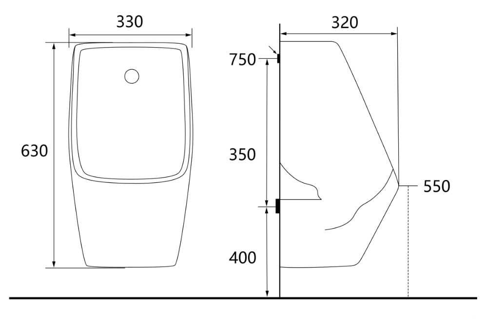 Писсуар сенсорный IBERICA BLANCA TOLEDO ALTO подвесной белый (IB.URINAL2246)