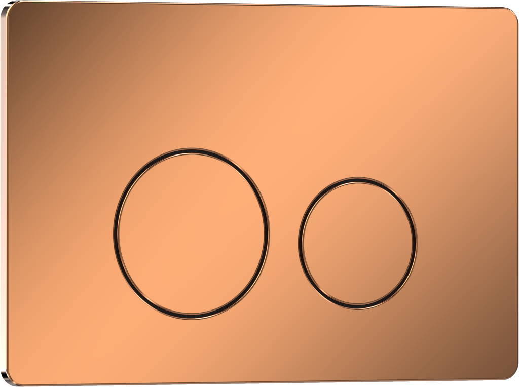 Кнопка смыва IBERICA BLANCA INOX-О нержавеющая сталь, розовое золото глянцевое (IB.B081.007.001)