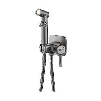 Solo Смеситель для биде, гигиен.душ на стену держ.на теле встраиваемый,, р/ОД, графит, LM, LM7165GM