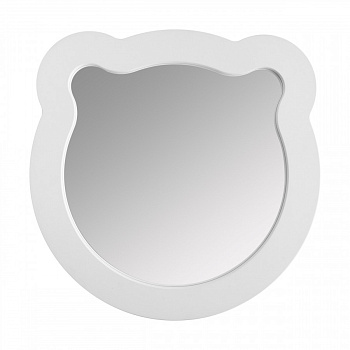 Зеркало КАСПЕР МИШКА, фигурное, белый матовый