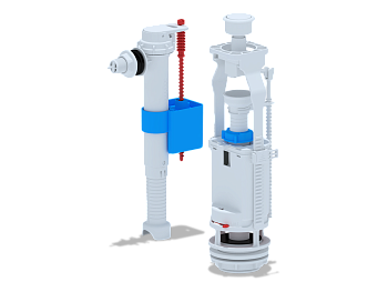 Набор с бок.подводкой 1/2 пластик кнопка белая, ANI PLAST