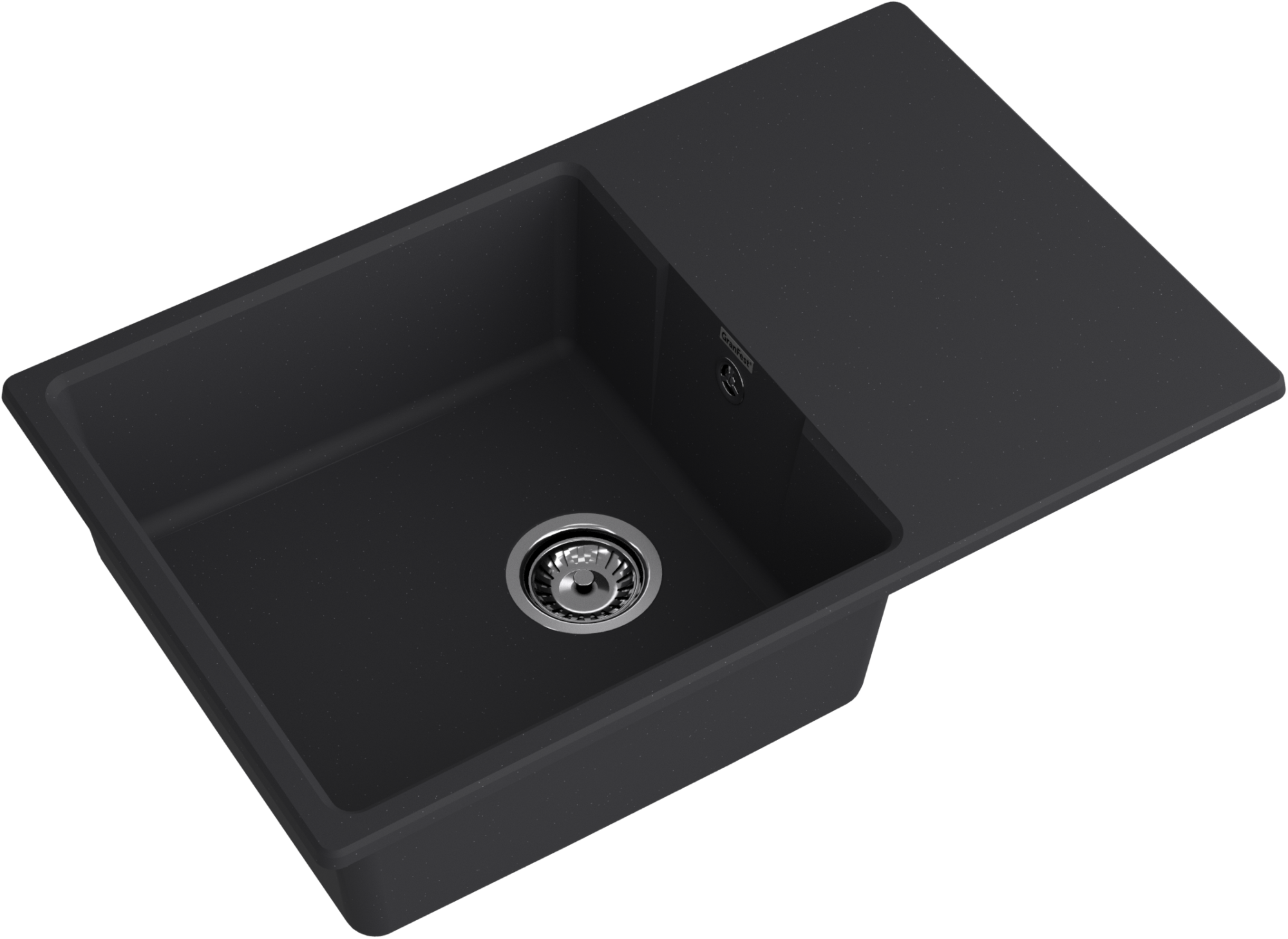 GRANFEST Мойка URBAN 678L  1-чаша+крыло 780*490мм черный арт.GF-UR-