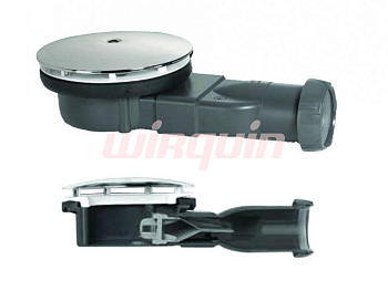 Сифон для поддона SLIM с мембраной D40/43, пластик для гранитных поддонов., WIRQUIN