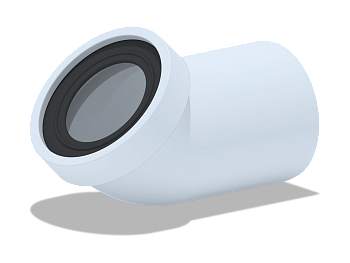 Труба фановая АНИ Пласт W4220 110 мм 45 градусов