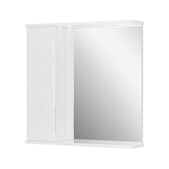 Зеркало-шкаф Joli 70 , с LED подсветкой, левый, белый, VOLNA