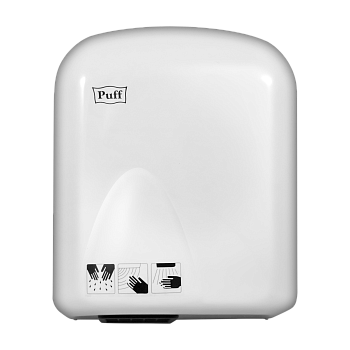 Электросушитель для рук PUFF-165 малошумный, белый 1,65 кВт (1401.336)