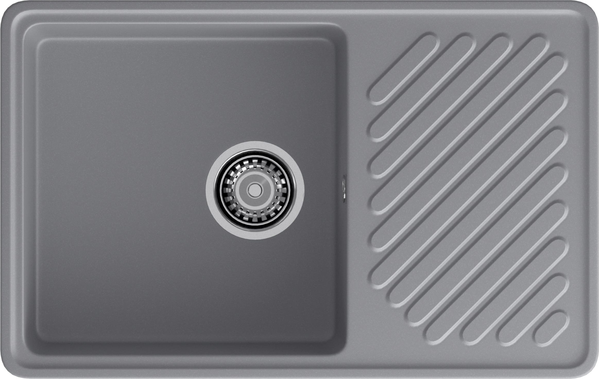 GranFest QUARZ (GF-ZL52) Мойка для кухни 760*480мм (темно-серый)