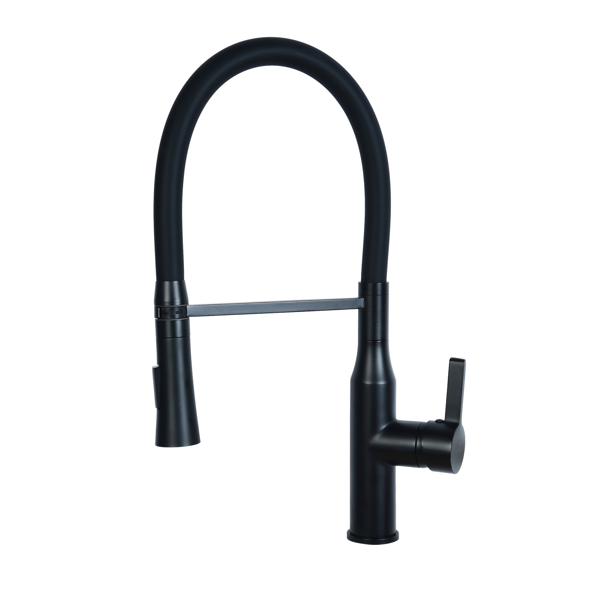 Смеситель для кухни СЛАВЕН Город СЛ-ОД-Д25 с встроенной лейкой черный