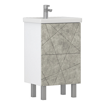 Тумба под раковину VIGO Geometry 2-50 напольная бетон (tn.bsf.GEO.FOS.50.2Y бетон)