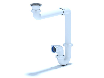 Сифон для мойки АНИ Пласт D5000 1 1/2 дюйма 40 прямоточный смещенный