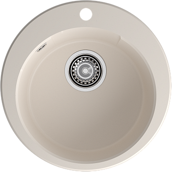 GRANFEST Мойка URBAN 649  1-чаша D-490мм белый арт.GF-UR-